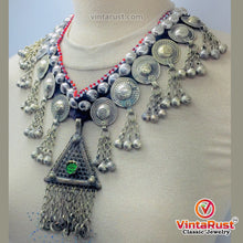 Load image into Gallery viewer, Handmade Turkmen Necklace With Dangling Triangle Shape Pendant
