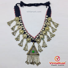 Load image into Gallery viewer, Handmade Turkmen Necklace With Dangling Triangle Shape Pendant

