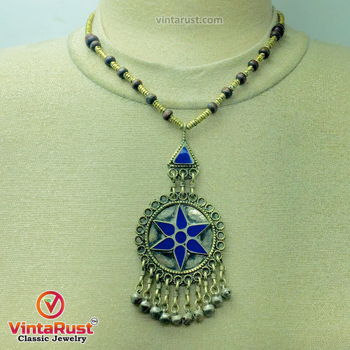 Handmade Beaded Chain Vintage Pendant Necklace