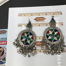 Load image into Gallery viewer, Vintage Style Silver Tribal Earrings
