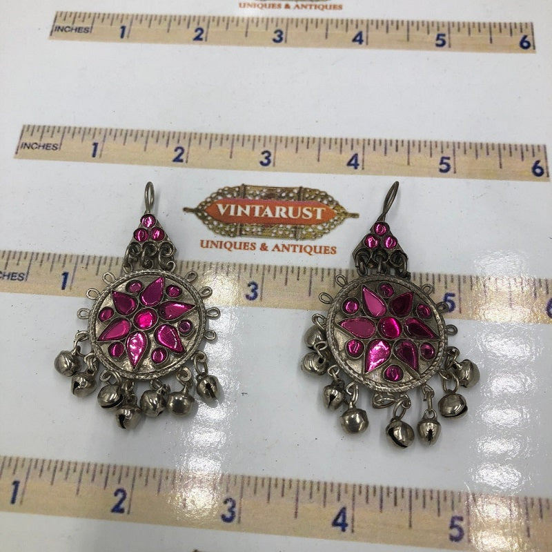 Kuchi Silver Dangle Jhumka Style Earrings