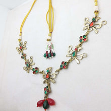 Load image into Gallery viewer, Afghan Multicolor Birds Choker Necklace, Multicolor Necklace With Adjustable Length

