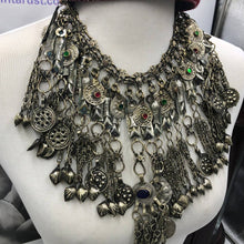 Load image into Gallery viewer, Silver Kuchi Dangling Tassels Oversized Necklace

