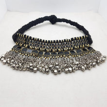 Load image into Gallery viewer, Turkmen Handmade Tribal Choker With Glass Stones and Bells

