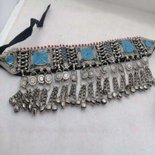 Load image into Gallery viewer, Tribal Statement Boho Turquoise Choker Necklace
