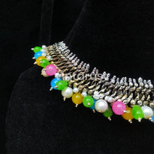 Load image into Gallery viewer, Vintage Statement Choker Necklace With Multicolor Beads
