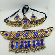Load image into Gallery viewer, Golden Tone Handmade Tribal Jewelry Set
