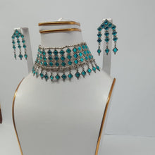 Load image into Gallery viewer, Ethnic Turquoise Mirror Jewelry Set

