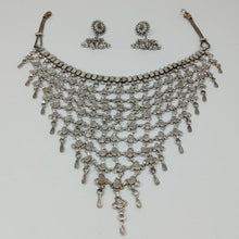 Load image into Gallery viewer, Silver Jewelry Set- Choker Necklace With Earrings
