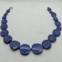 Load image into Gallery viewer, Lapis Lazuli Beaded Stone Necklace Choker, Tribal Stone Necklace
