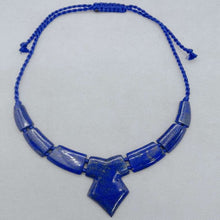 Load image into Gallery viewer, Lapis Choker Necklace, Lapis Lazuli Vintage Choker Necklace

