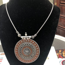 Load image into Gallery viewer, Silver Large Pendant Necklace With Chain, Silver Pendant Necklace
