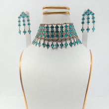 Load image into Gallery viewer, Ethnic Turquoise Mirror Jewelry Set
