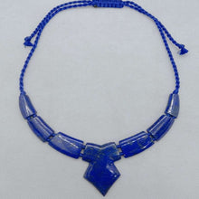 Load image into Gallery viewer, Lapis Choker Necklace, Lapis Lazuli Vintage Choker Necklace
