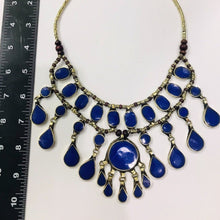 Load image into Gallery viewer, Vintage Tribal Stone Bib Necklace
