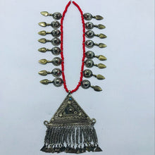 Load image into Gallery viewer, Tribal Nomadic Beaded Chain Pendant Embellished With Turkman Buttons
