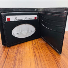 Load image into Gallery viewer, Men&#39;s Black Leather Wallet
