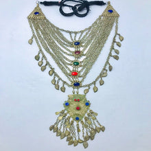 Load image into Gallery viewer, Multilayers Bib Necklace With Dangling Massive Pendant
