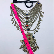 Load image into Gallery viewer, Multilayers Bib Necklace With Dangling Massive Pendant
