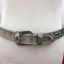 Load image into Gallery viewer, Hippie  Embellished With Beads and Motifs  Silver Buckle Belt
