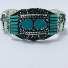 Load image into Gallery viewer, Turquoise Bracelet, Nepalese Bracelet With Stones and Beads
