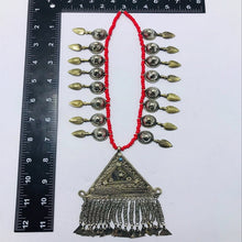 Load image into Gallery viewer, Tribal Nomadic Beaded Chain Pendant Embellished With Turkman Buttons
