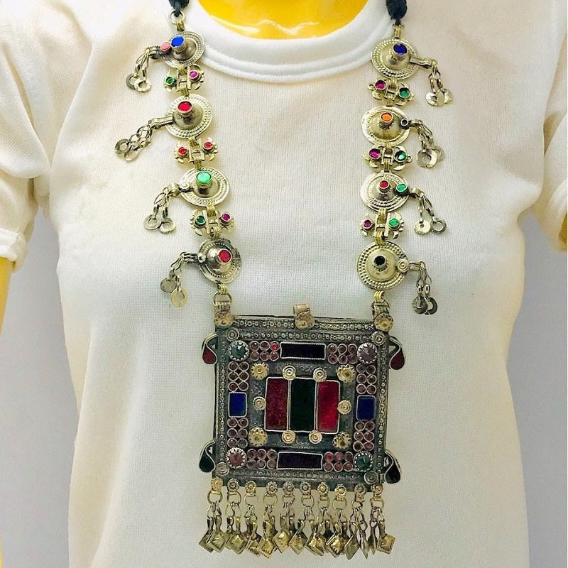 Nomadic Vintage Pendant Necklace, Old Pendant Necklace, Bohemian Jewelry