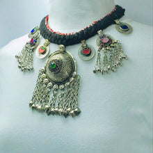 Load image into Gallery viewer, Afghan Choker With Dangling Tassels and Bells
