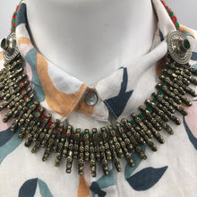 Load image into Gallery viewer, Antique Spikes Red Choker Necklace
