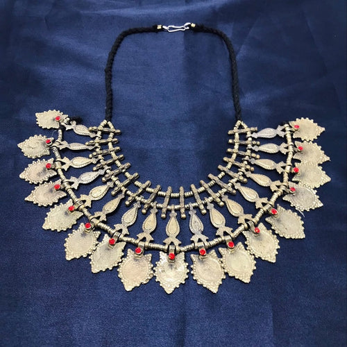 Vintage Coins and Metal Spikes Choker Necklace