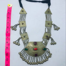 Load image into Gallery viewer, Bohemian Silver Kuchi Vintage Massive Pendant Necklace
