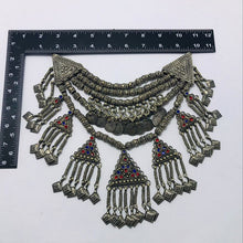 Load image into Gallery viewer, Multi Layers Beaded Choker Necklace With Dangling Pendants and Coins
