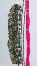 Load image into Gallery viewer, Vintage Choker Necklace With Dangling Silver Kuchi Tassels
