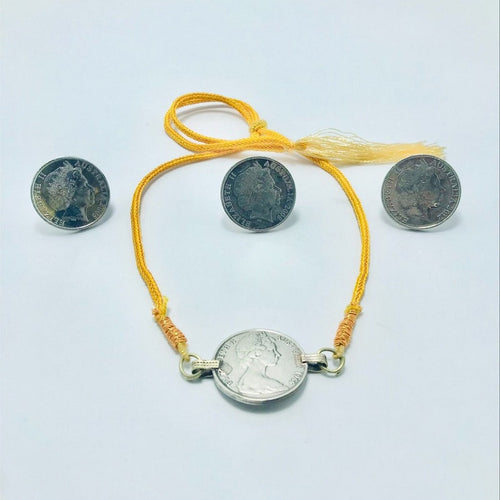 Coins Jewelry Set, Handmade Coins Necklace With Earrings and Ring