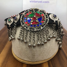 Load image into Gallery viewer, Afghan Matha Patti, Traditional Matha Patti With Multicolor Glass Stone, Tribal Headpiece, Hair Jewelry, Hair Accessories
