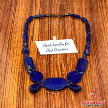 Load image into Gallery viewer, Vintage Lapis Lazuli Stone Beaded Tribal Necklace
