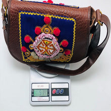 Load image into Gallery viewer, Ethnic Handmade Cross Bag Embellished With Laces, Coins and Beads
