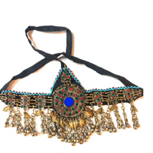 Load image into Gallery viewer, Golden Metal Leaf Kuchi Head Piece, Afghan Matha Patti
