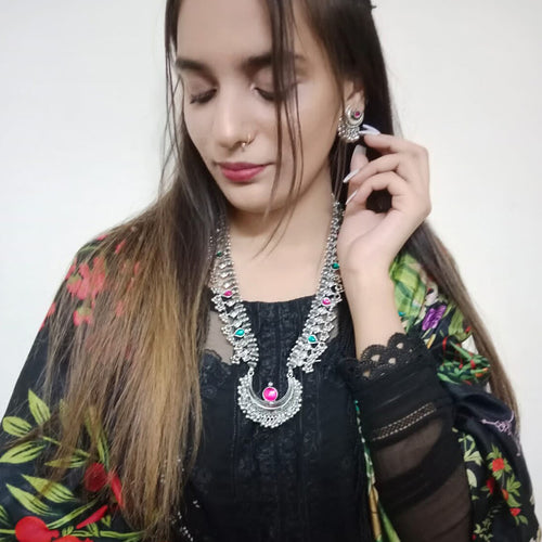  Multicolor Glass Stone With Jewelry Set 