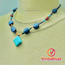 Load image into Gallery viewer, Lapis and Turquoise Beaded Necklace
