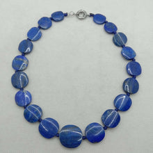 Load image into Gallery viewer, Lapis Lazuli Beaded Stone Necklace Choker, Tribal Stone Necklace
