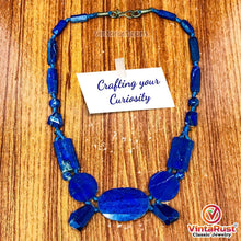 Load image into Gallery viewer, Vintage Lapis Lazuli Stone Beaded Tribal Necklace
