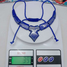 Load image into Gallery viewer, Lapis Choker Necklace, Lapis Lazuli Vintage Choker Necklace
