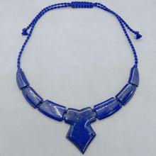 Load image into Gallery viewer, Lapis Choker Necklace, Lapis Lazuli Vintage Choker Necklace
