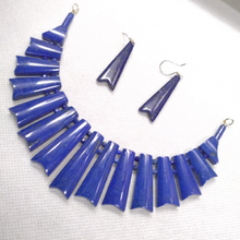 Load image into Gallery viewer, Lapis Lazuli Vintage Choker Necklace Jewelry set
