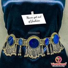 Load image into Gallery viewer, Lapis Stone Belly Belt, Belly Dance Belt 
