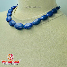 Load image into Gallery viewer, Lapis Lazuli Beaded Stone Necklace

