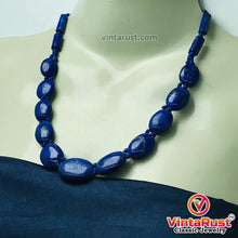 Load image into Gallery viewer, Statement Handcrafted Lapis Lazuli Beaded Stone Necklace
