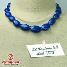 Load image into Gallery viewer, Lapis Lazuli Beaded Stone Necklace
