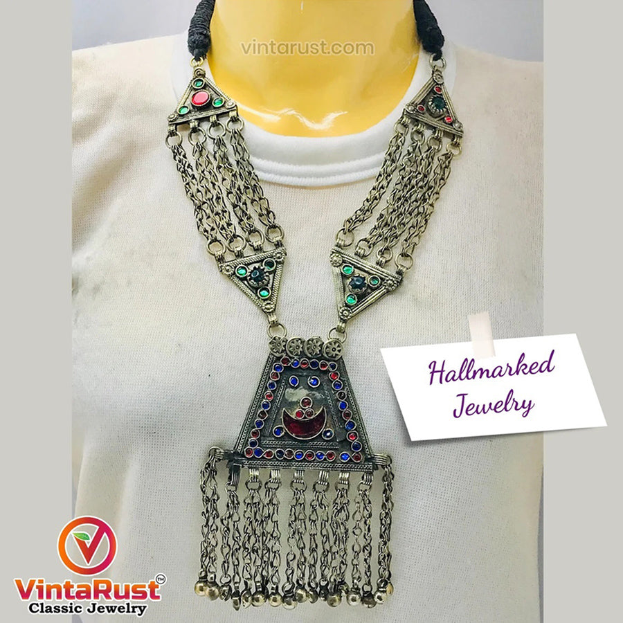 Vintage Kuchi Classic Pendant With Dangling Bells